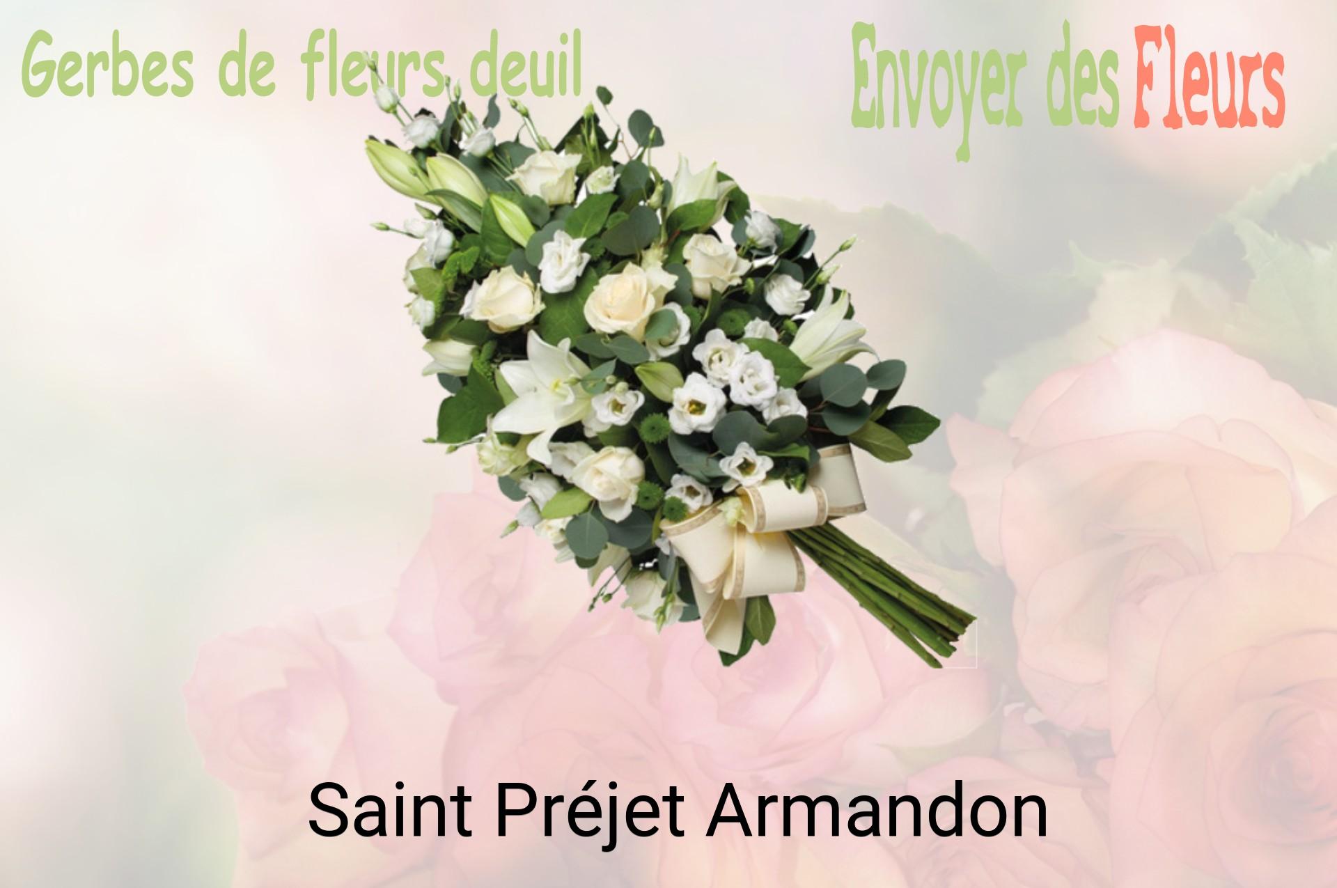 Gerbe de fleurs de deuil livrée à Saint-Préjet-Armandon